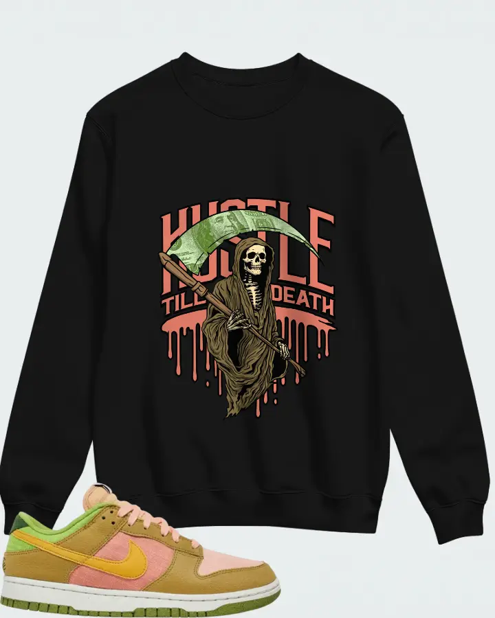 Nike Dunk Low Sun Club - Arctic Orange Sanded Gold Matching Sweatshirt