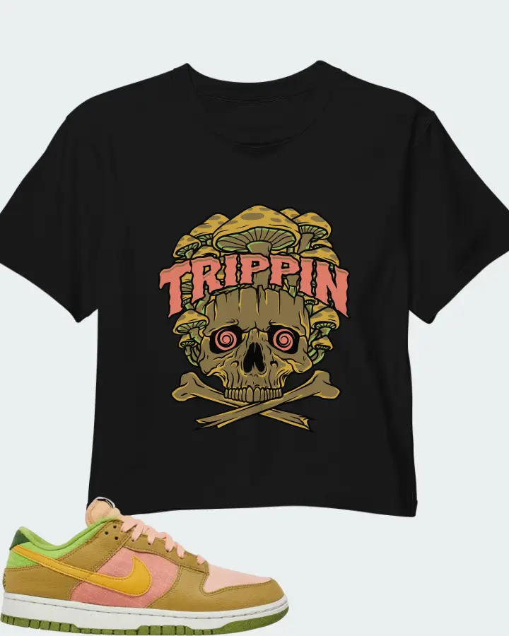 Nike Dunk Low Sun Club - Arctic Orange Sanded Gold Matching Crop Top