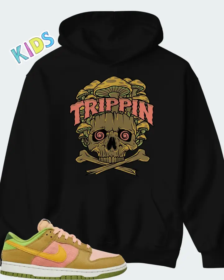 Nike Dunk Low Sun Club - Arctic Orange Sanded Gold Matching Kid's Hoodie