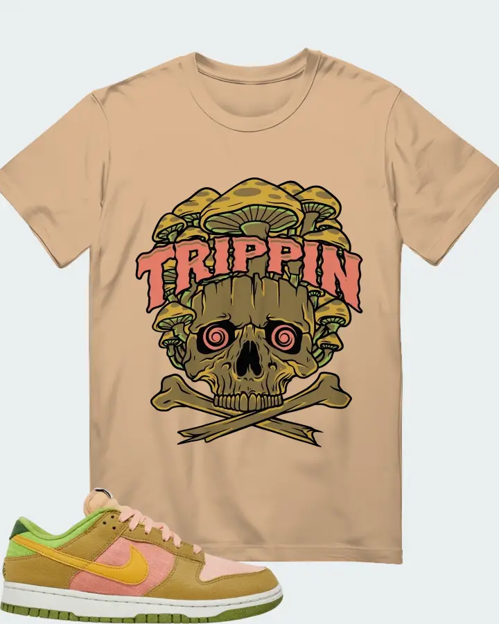 Nike Dunk Low Sun Club - Arctic Orange Sanded Gold Matching T-Shirt