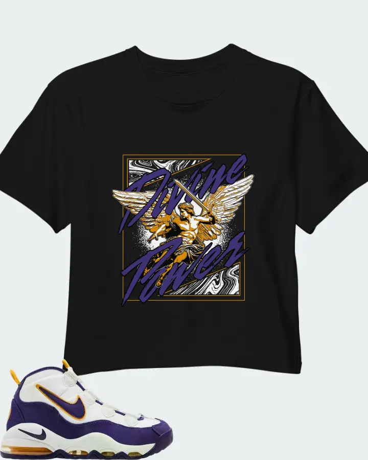 Nike Air Max Uptempo Lakers Matching Crop Top