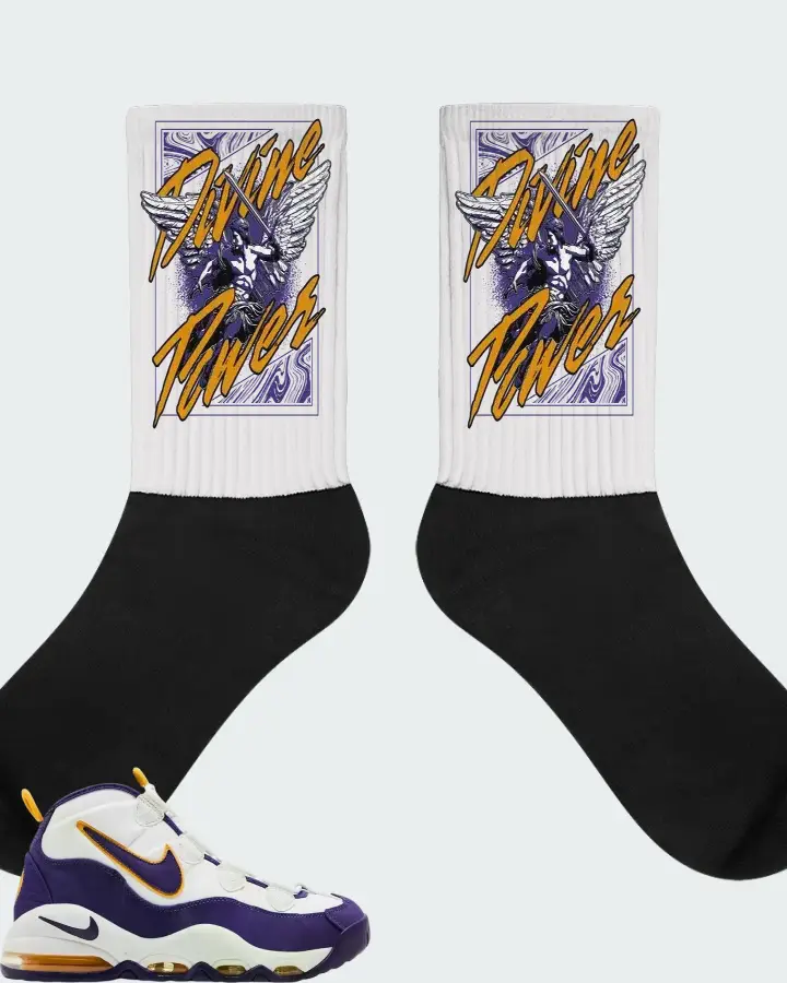 Nike Air Max Uptempo Lakers Matching Socks