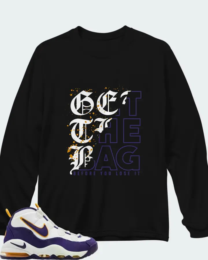 Nike Air Max Uptempo Lakers Matching Long Sleeve T-Shirt