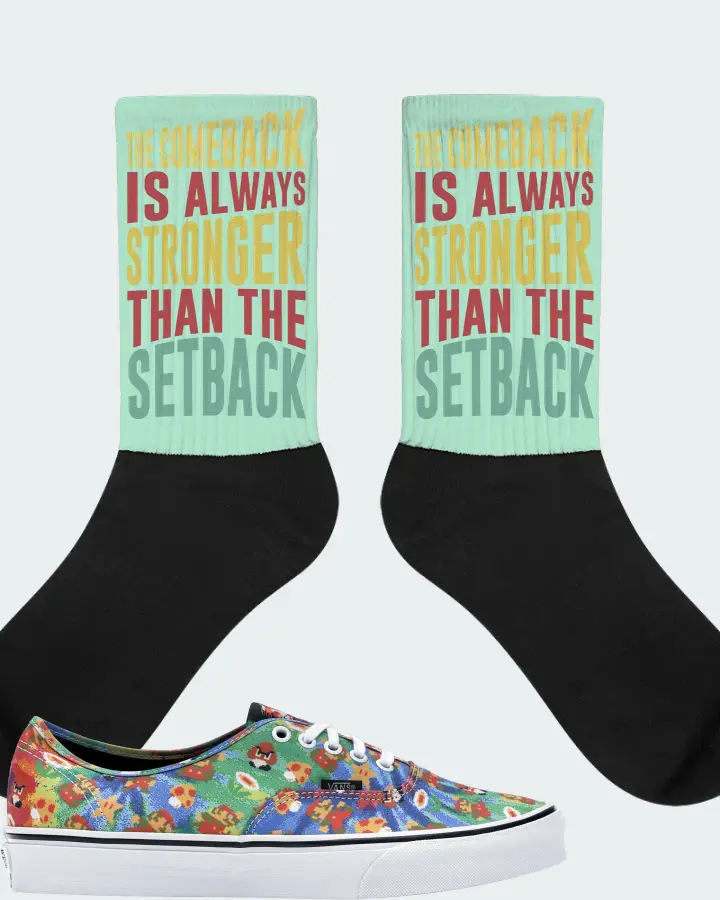 Vans Authentic Sneaker Matching Mint Socks - The Comeback