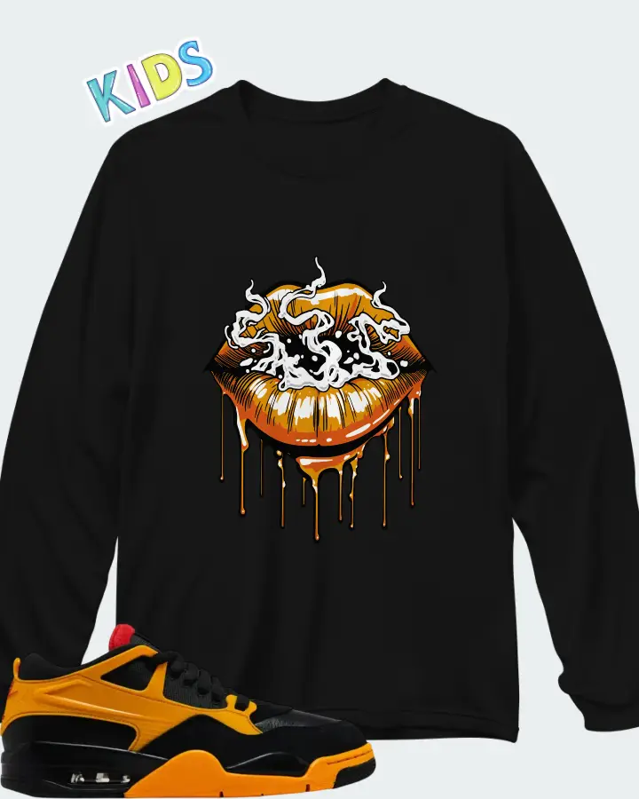 Air Jordan 4 RM Bruce Lee Matching Kid's Long Sleeve T-Shirt