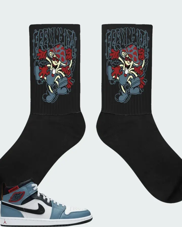 Jordan Facetasm x Air Jordan 1 Mid Fearless Matching Socks