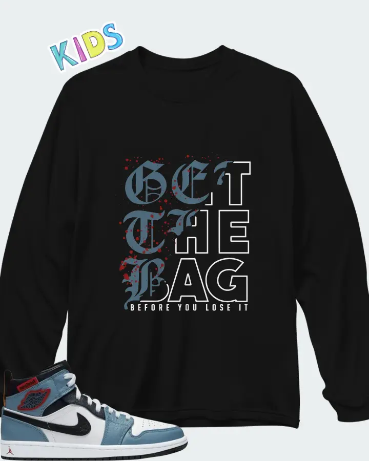 Jordan Facetasm x Air Jordan 1 Mid Fearless Matching Kid's Long Sleeve T-Shirt