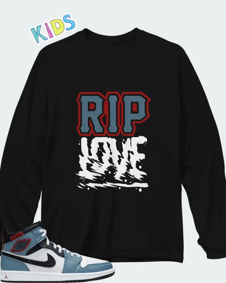 Jordan Facetasm x Air Jordan 1 Mid Fearless Matching Kid's Long Sleeve T-Shirt