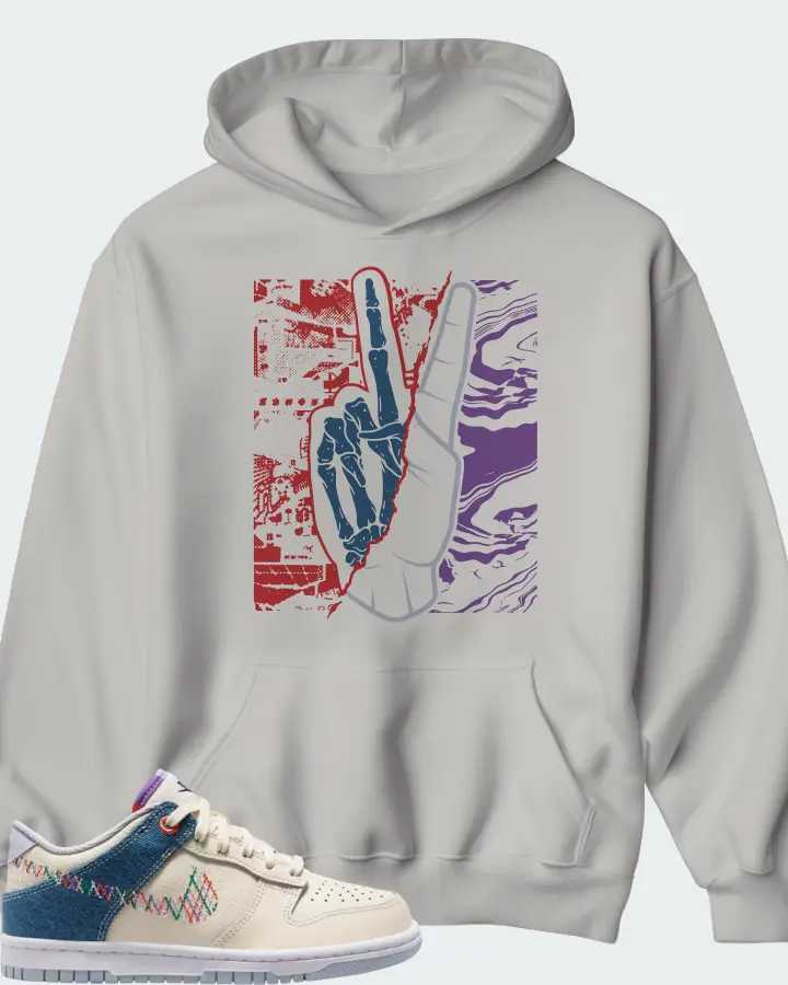 Nike Dunk Low Soft Pearl Blue Denim Matching Hoodie
