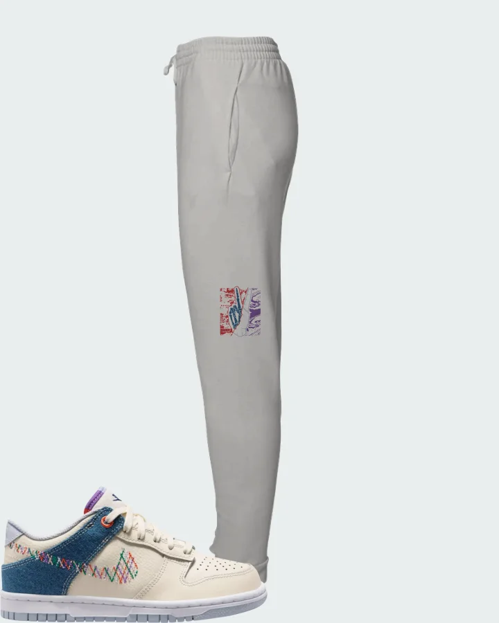 Nike Dunk Low Soft Pearl Blue Denim Matching Joggers