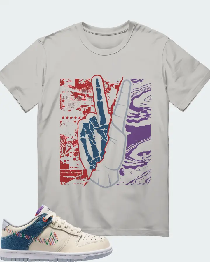 Nike Dunk Low Soft Pearl Blue Denim Matching T-Shirt