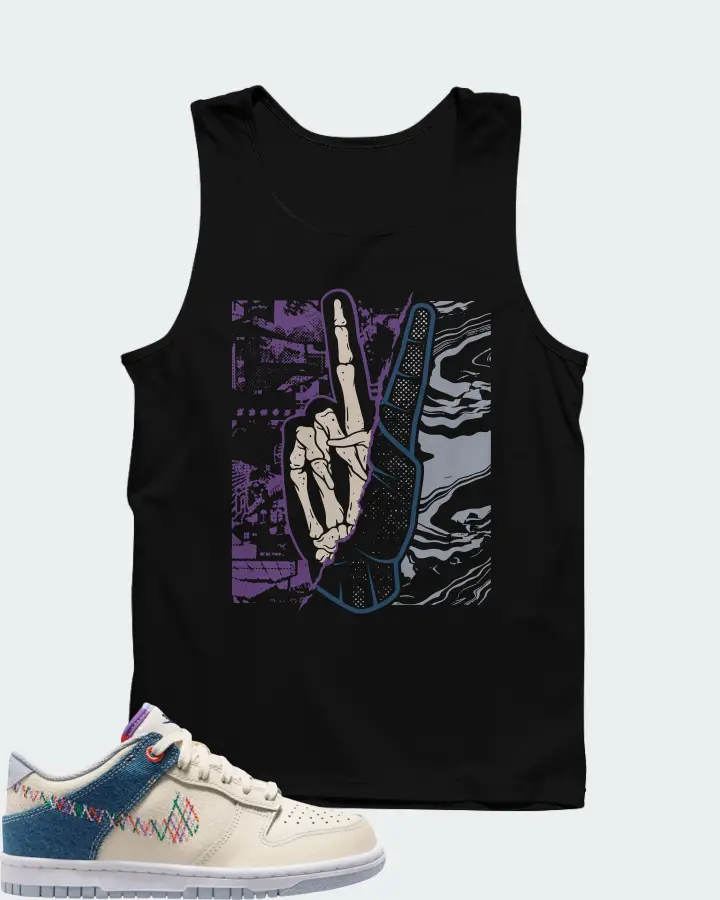 Nike Dunk Low Soft Pearl Blue Denim Matching Tank Top
