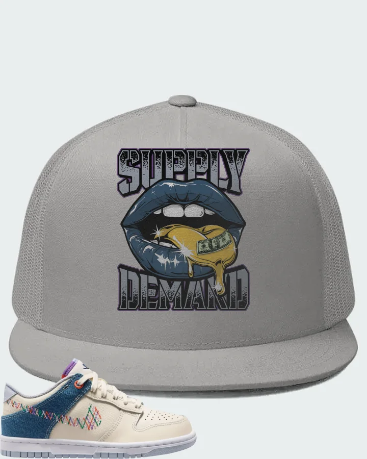 Nike Dunk Low Soft Pearl Blue Denim  Matching Hat