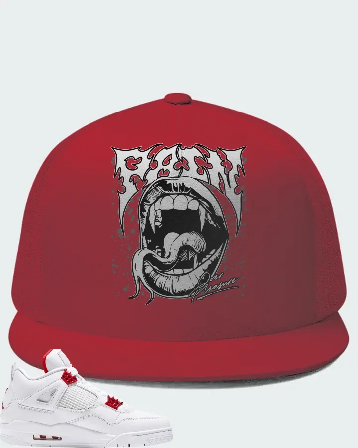 Air Jordan 4 Retro Metallic Red Matching Hat