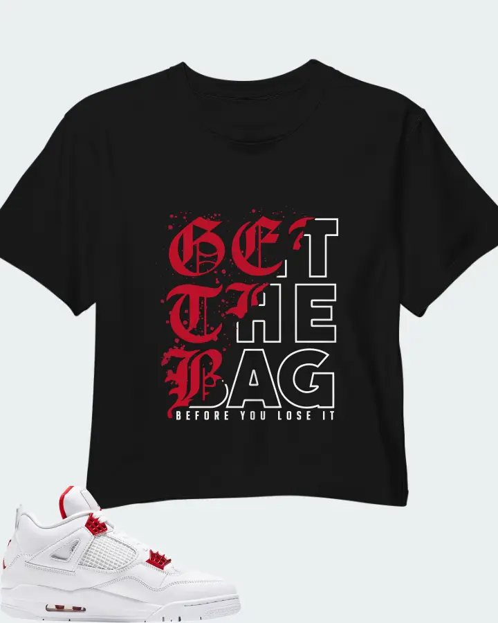 Air Jordan 4 Retro Metallic Red Matching Crop Top