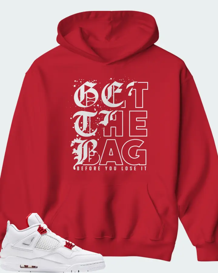 Air Jordan 4 Retro Metallic Red Matching Hoodie