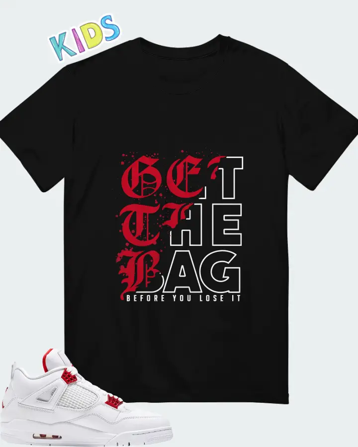 Air Jordan 4 Retro Metallic Red Matching Kid's T-Shirt