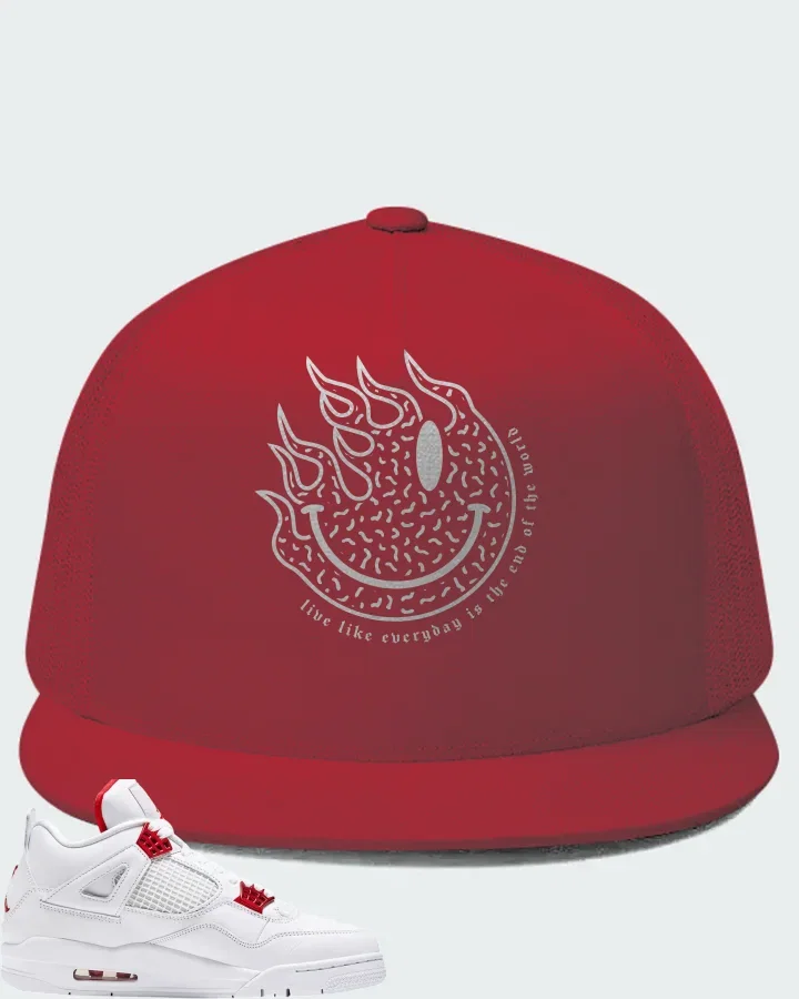 Air Jordan 4 Retro Metallic Red Matching Hat