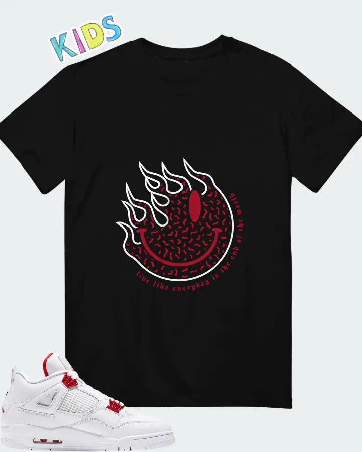 Air Jordan 4 Retro Metallic Red Matching Kid's T-Shirt