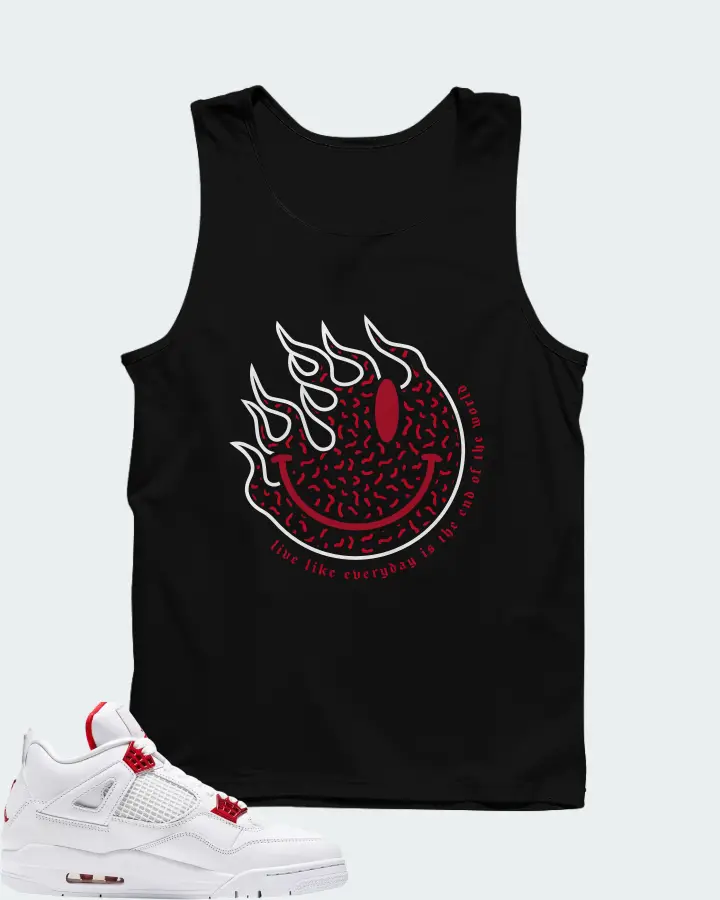 Air Jordan 4 Retro Metallic Red Matching Tank Top