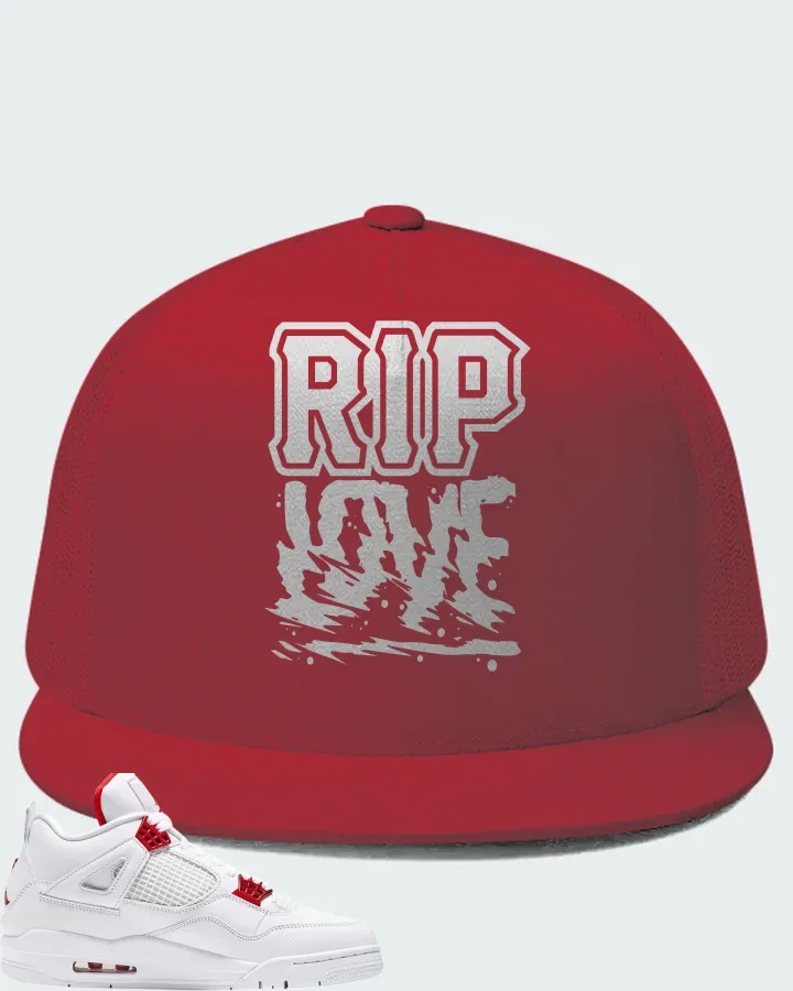 Air Jordan 4 Retro Metallic Red Matching Hat