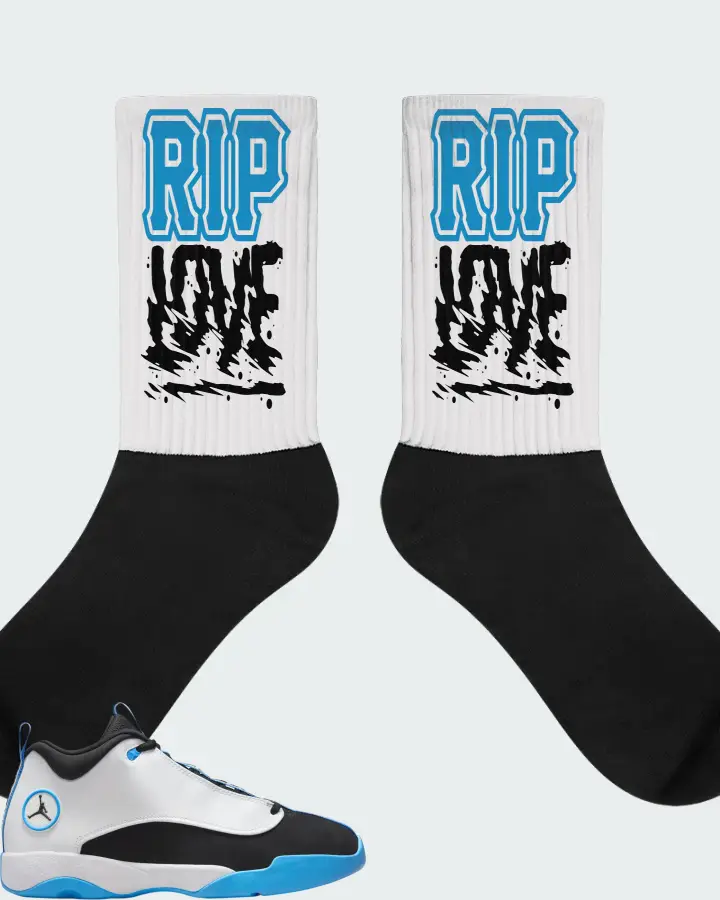 Air Jordan Jumpman Pro Quick White University Blue Matching Socks