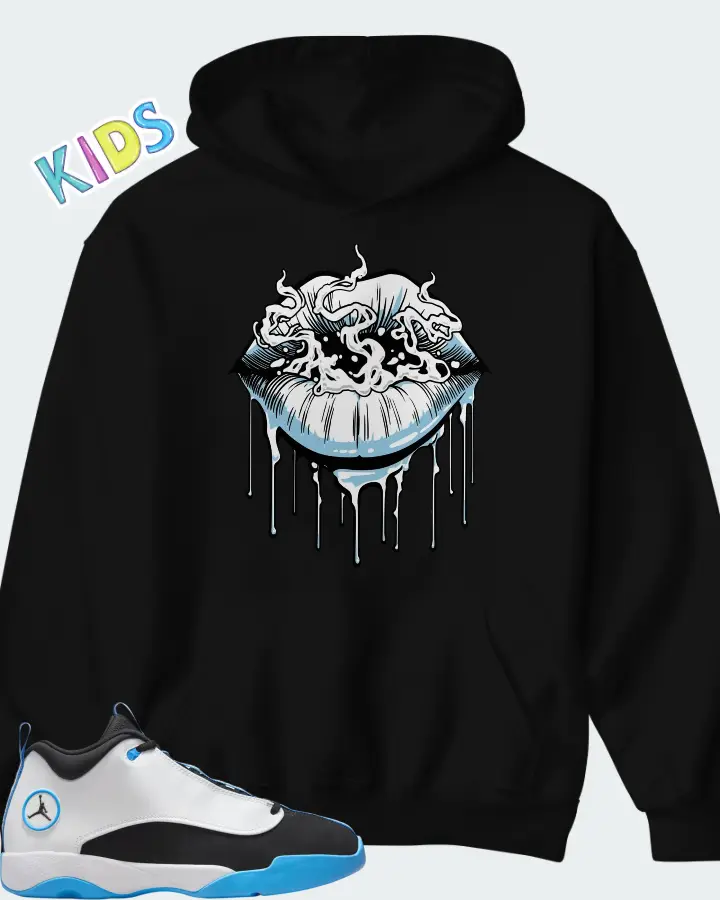 Air Jordan Jumpman Pro Quick White University Blue Matching Kid's Hoodie