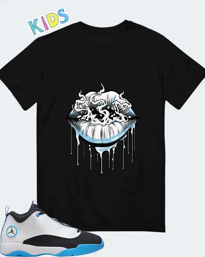 Air Jordan Jumpman Pro Quick White University Blue Matching Kid's T-Shirt