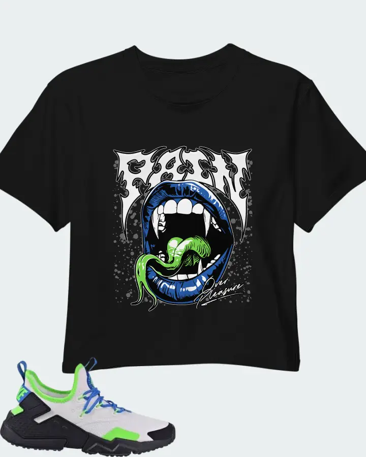 Nike Air Huarache Run Drift Scream Green Matching Crop Top