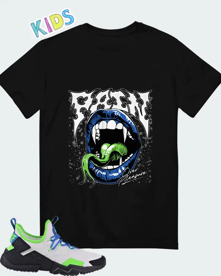 Nike Air Huarache Run Drift Scream Green Matching Kid's T-Shirt