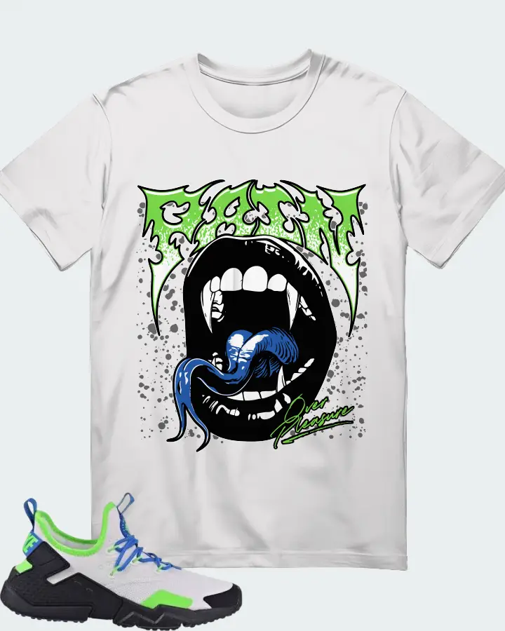 Nike Air Huarache Run Drift Scream Green Matching T-Shirt