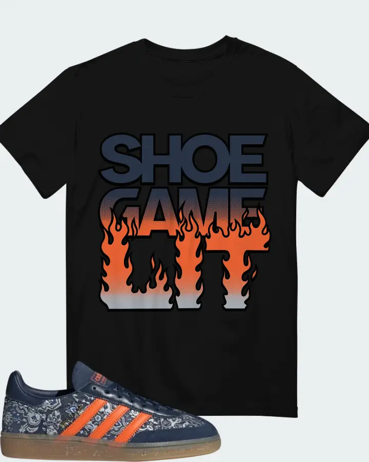 adidas Handball Spezial Ornate Carpet Pack - Night Indigo Sneaker Matching Black T-Shirt - Shoe Game Lit Refreshed