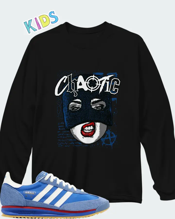 adidas SL72 RS Blue Scarlet Matching Kid's Long Sleeve T-Shirt