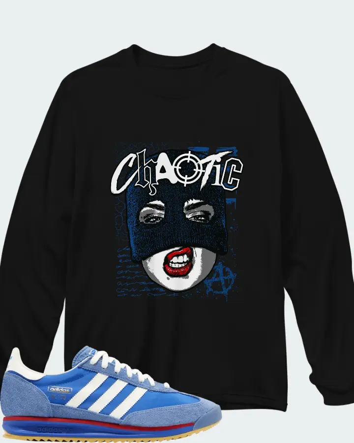 adidas SL72 RS Blue Scarlet Matching Long Sleeve T-Shirt
