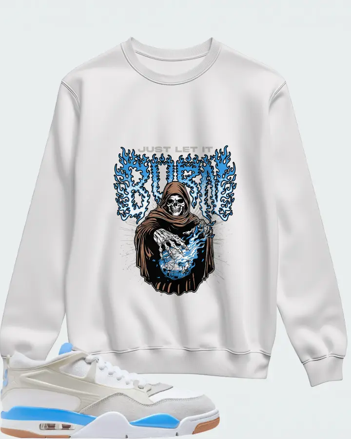 Air Jordan 4 RM University Blue Matching Sweatshirt