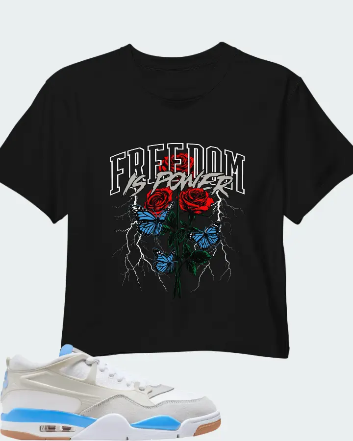 Air Jordan 4 RM University Blue Matching Crop Top