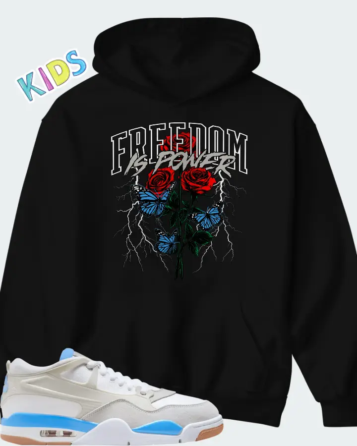 Air Jordan 4 RM University Blue Matching Kid's Hoodie