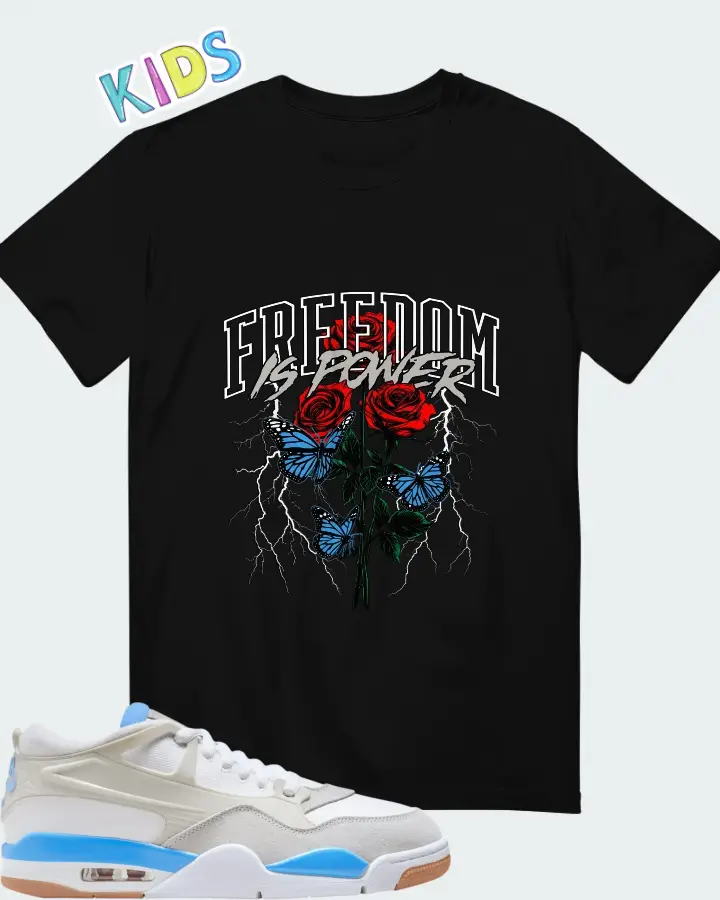 Air Jordan 4 RM University Blue Matching Kid's T-Shirt