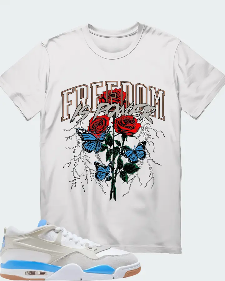 Air Jordan 4 RM University Blue Matching T-Shirt