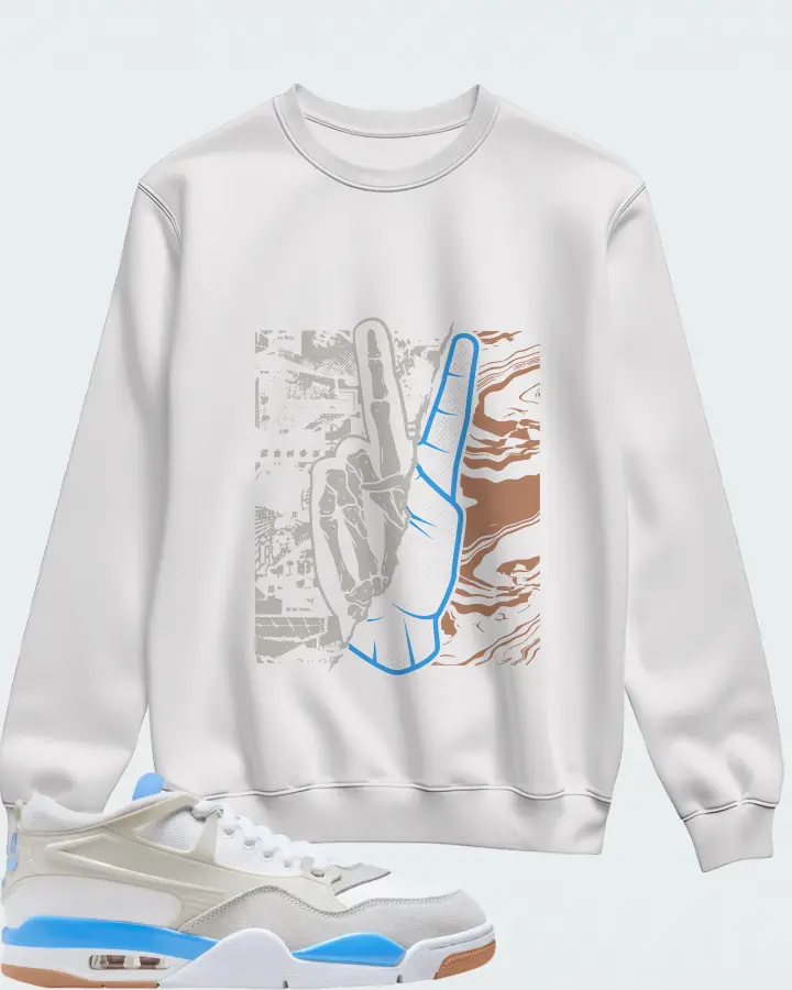 Air Jordan 4 RM University Blue Matching Sweatshirt