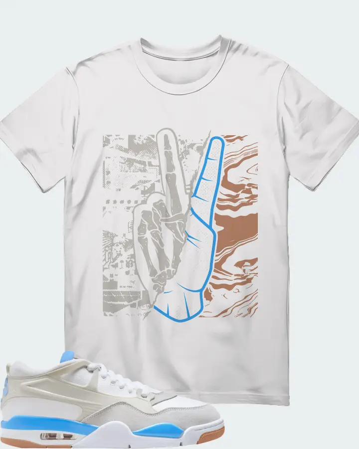 Air Jordan 4 RM University Blue Matching T-Shirt