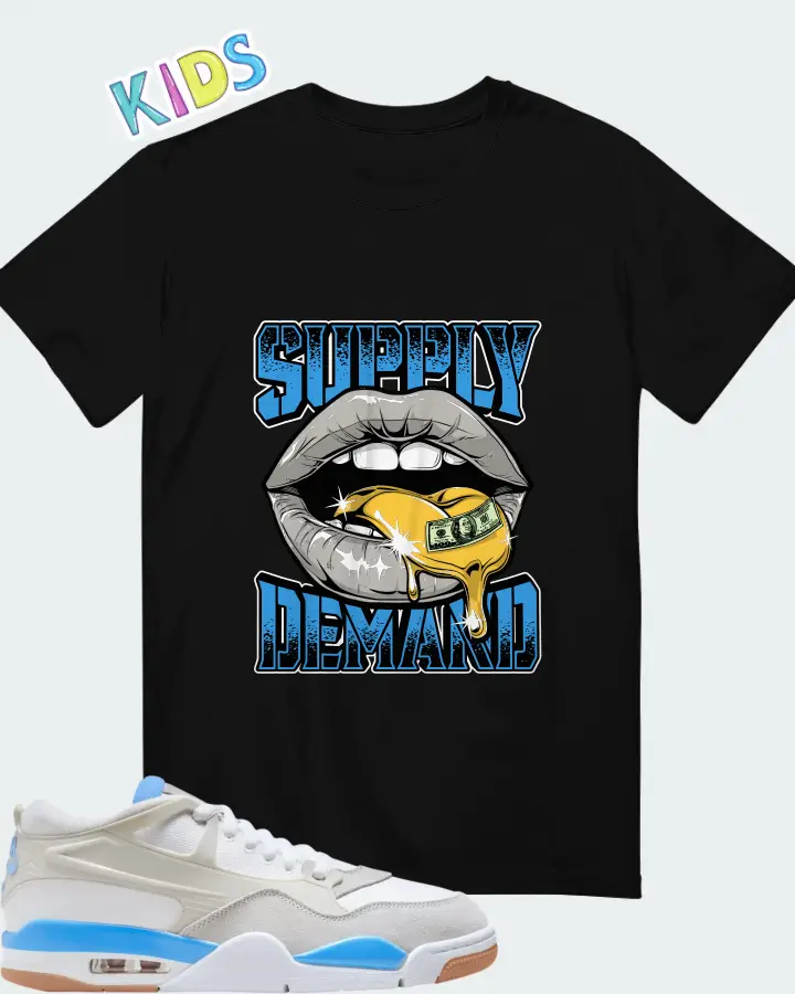 Air Jordan 4 RM University Blue Matching Kid's T-Shirt