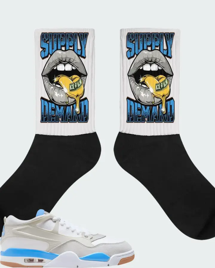 Air Jordan 4 RM University Blue Matching Socks