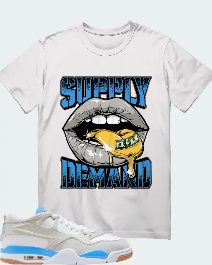 Air Jordan 4 RM University Blue Matching T-Shirt