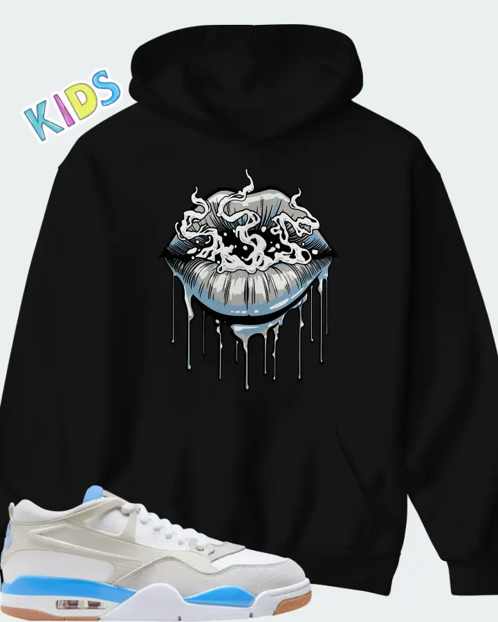 Air Jordan 4 RM University Blue Matching Kid's Hoodie