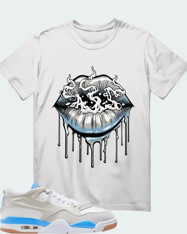 Air Jordan 4 RM University Blue Matching T-Shirt