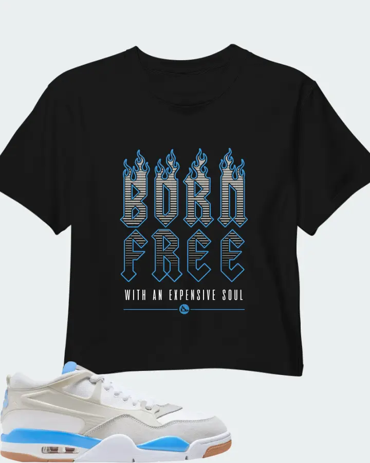 Air Jordan 4 RM University Blue Matching Crop Top