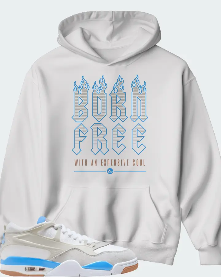 Air Jordan 4 RM University Blue Matching Hoodie