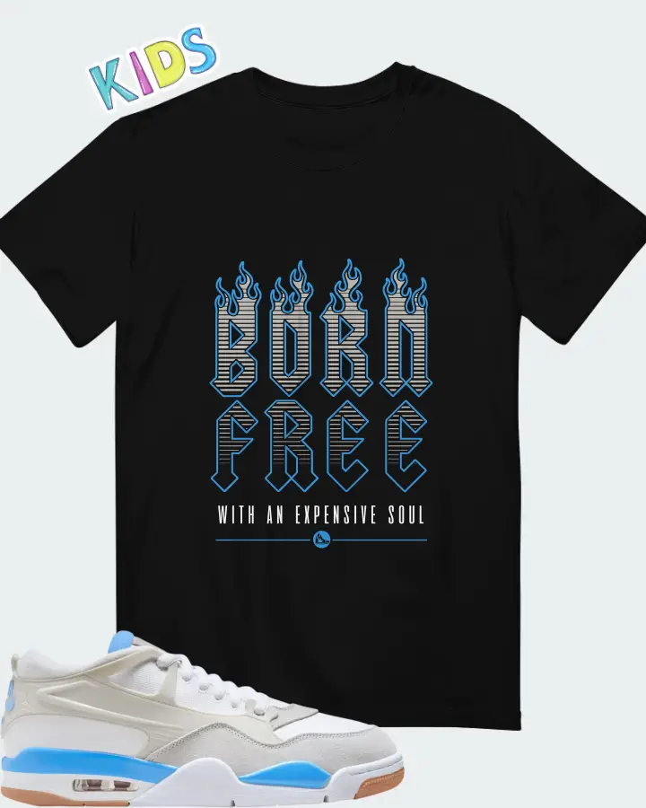 Air Jordan 4 RM University Blue Matching Kid's T-Shirt