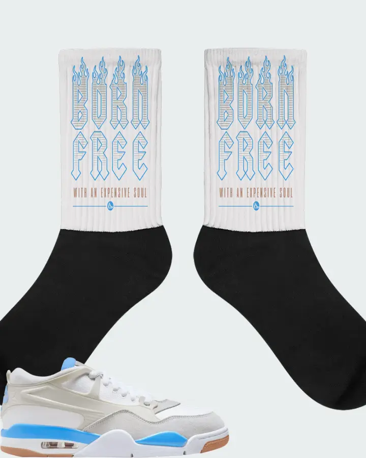 Air Jordan 4 RM University Blue Matching Socks